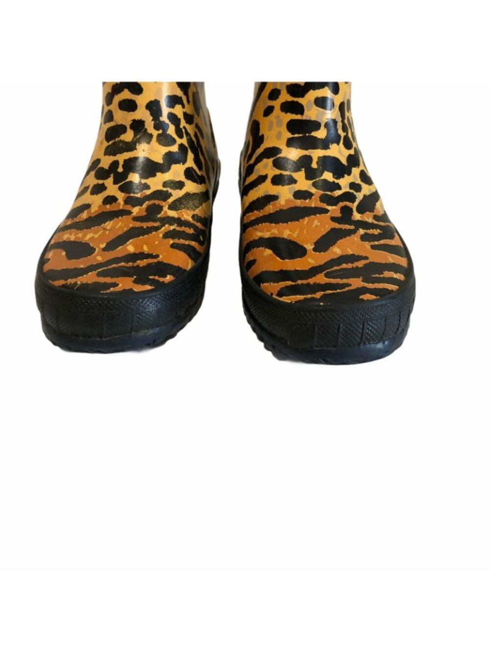 Rubber Boots Girls 10 Steel Flank Animal Print Winter Snow Boots Rain - Picture 5 of 10